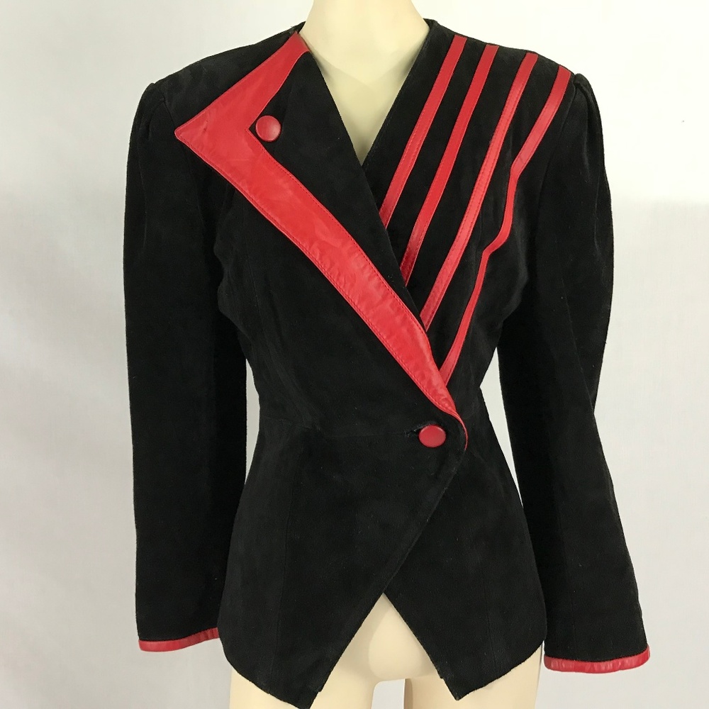 ❗SOLD❗80s Vintage Leather Jacket - Picture 1 of 8